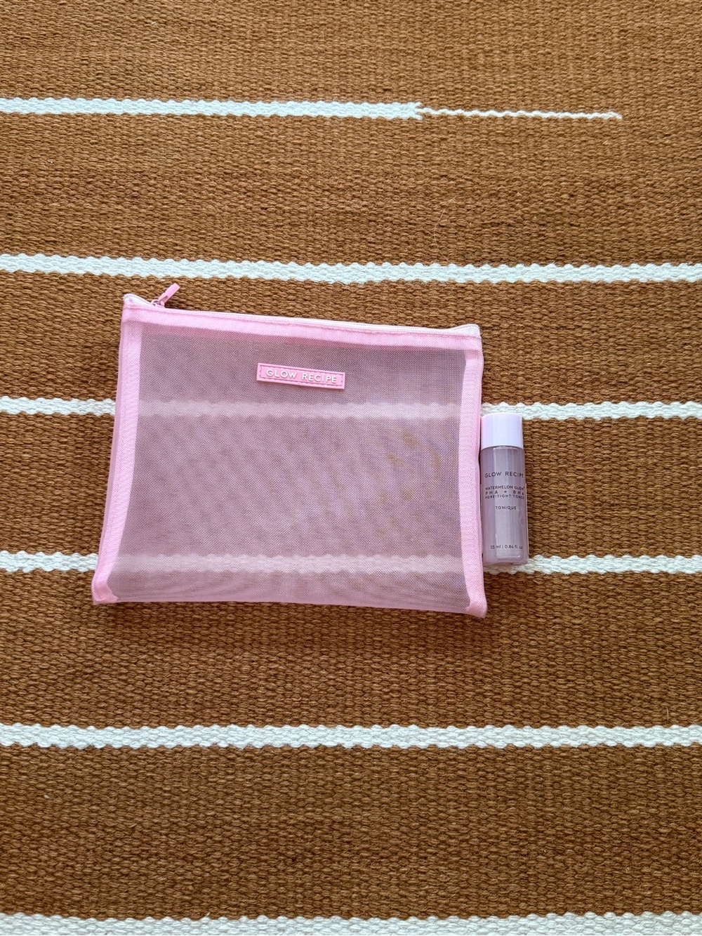 Glow Recipe Glow on the Go Zip Bag & Travel Size Watermelon PHA + BHA Pore Toner